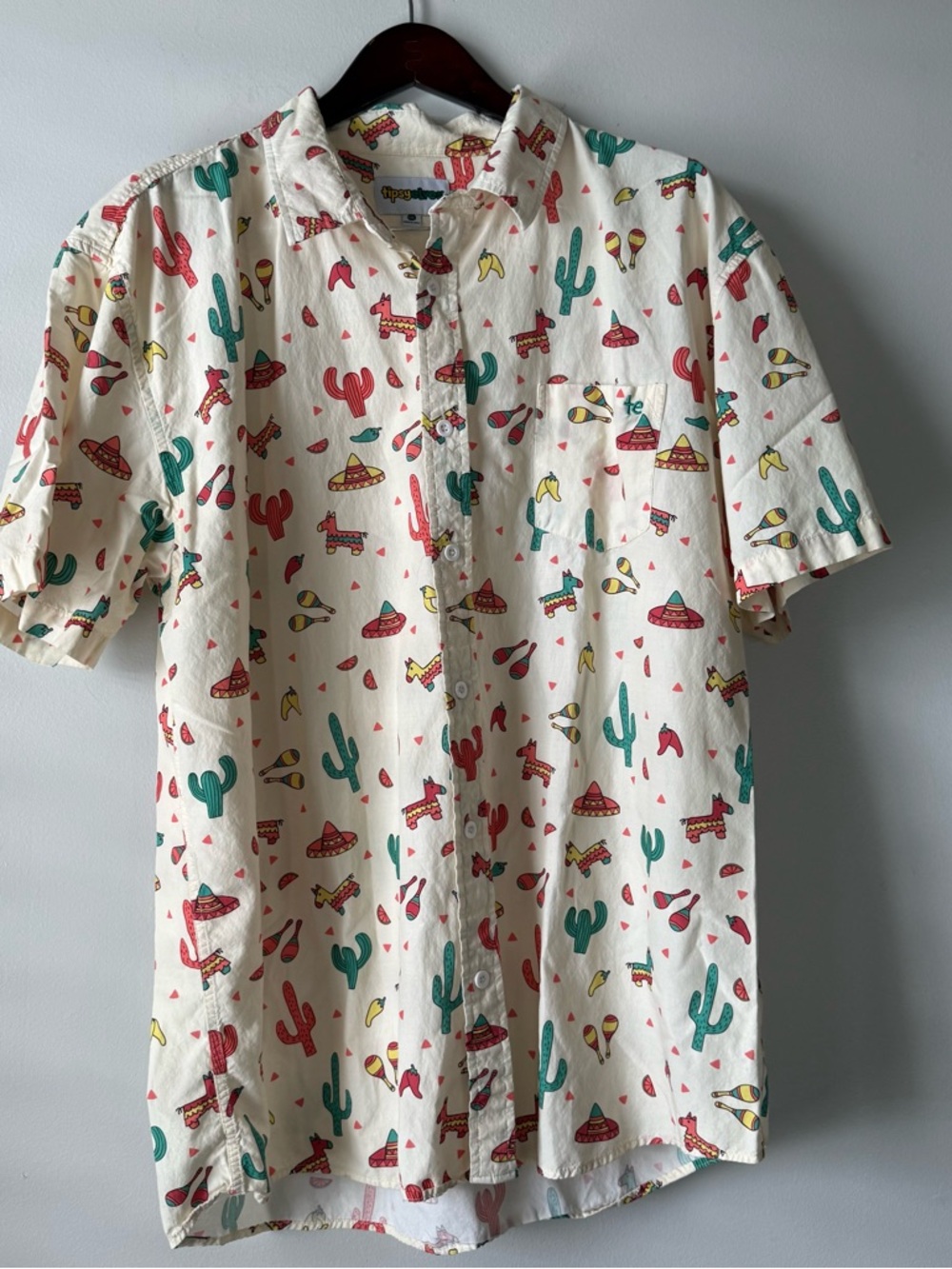 Tipsy Elves MEN'S CANTINA CAPTAIN HAWAIIAN SHIRT EUC men size XXL EUC Cinco de